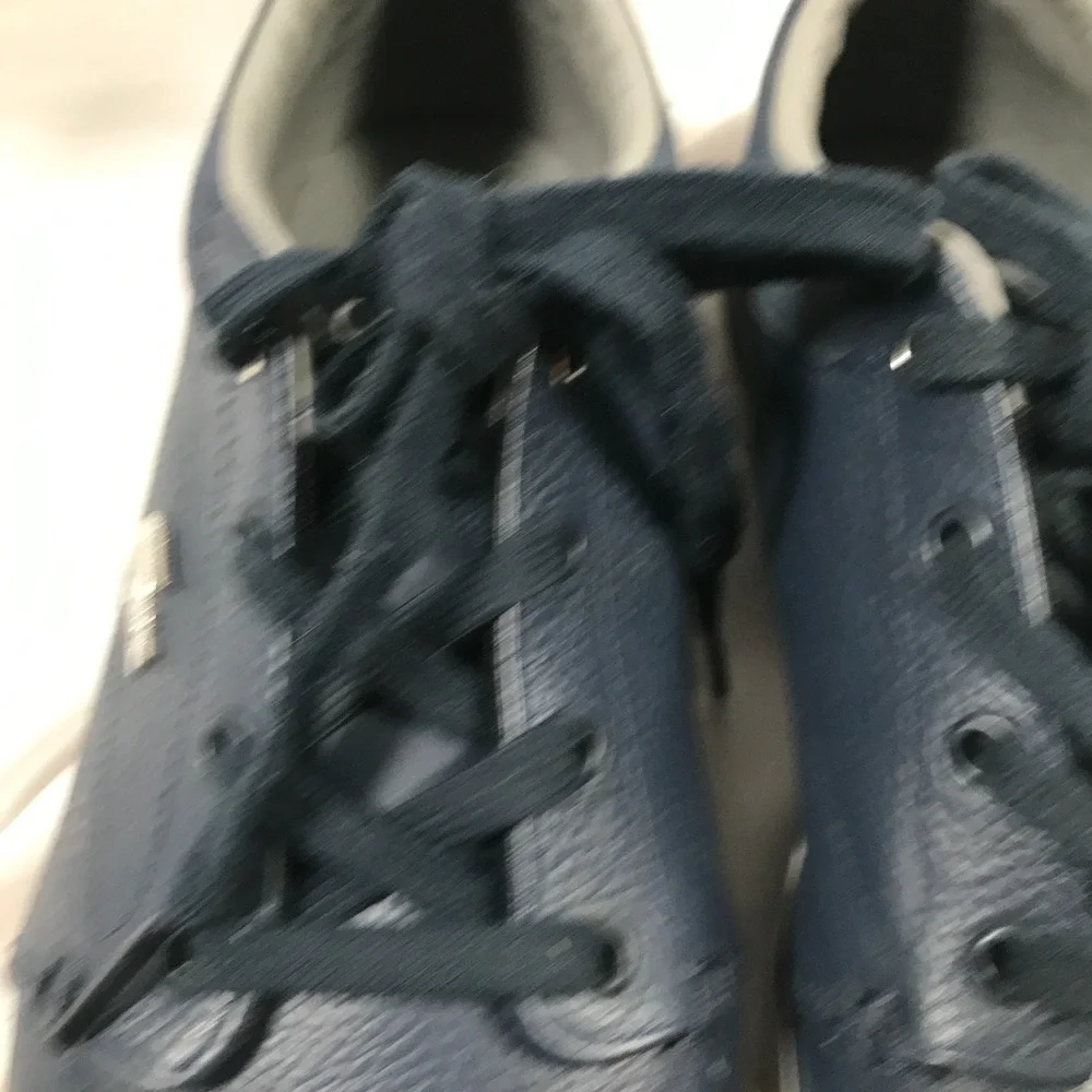 Lacoste Bayliss 118 1 U Navy Blue Crocodile Logo Lace Up Shoes Mens US 8.5 EU 41